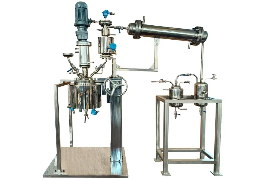 Reactor de tanque agitado continuo de biodiesel de 5L