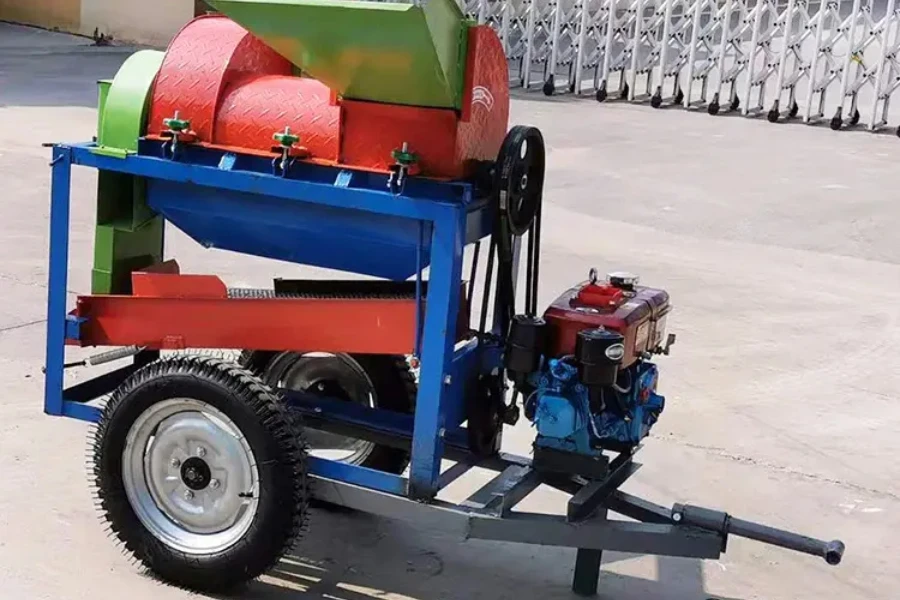 Small multi-function corn thresher