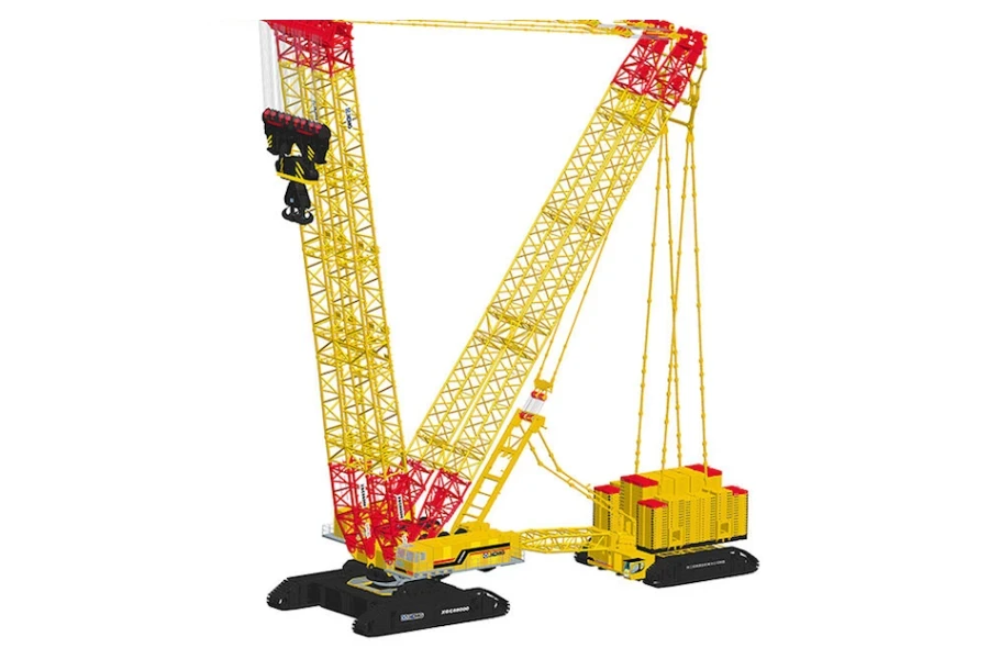 xcmg xgc88000 dengan counterweight terlacak terpisah