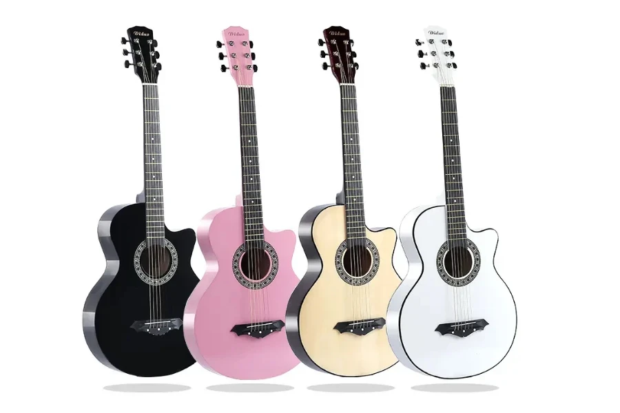 Guitare acoustique en tilleul de 38 pouces