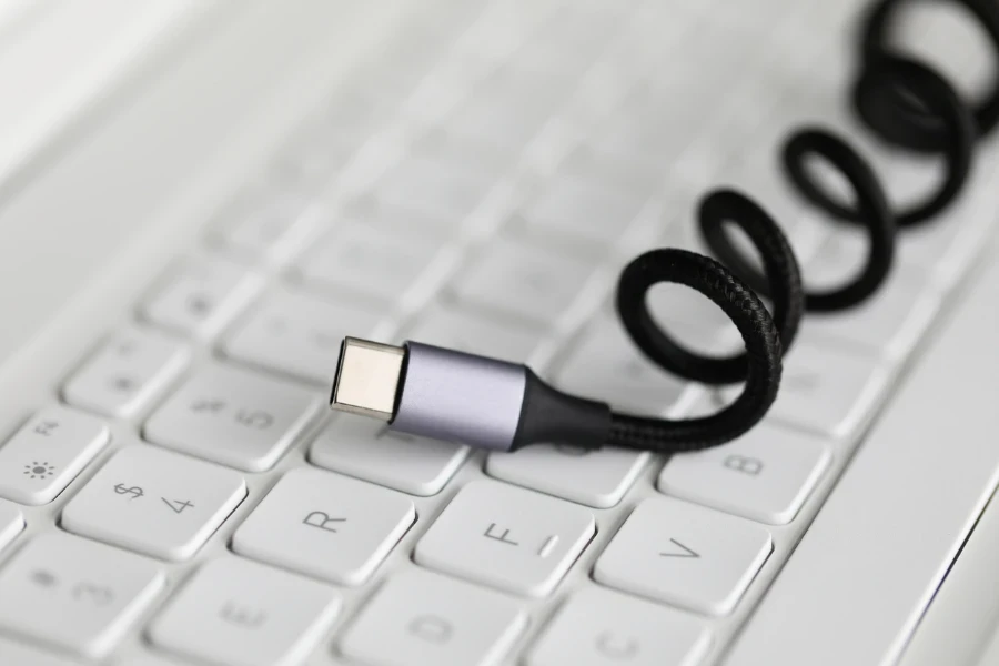 dizüstü bilgisayar klavyesine karşı usb-c kablosu