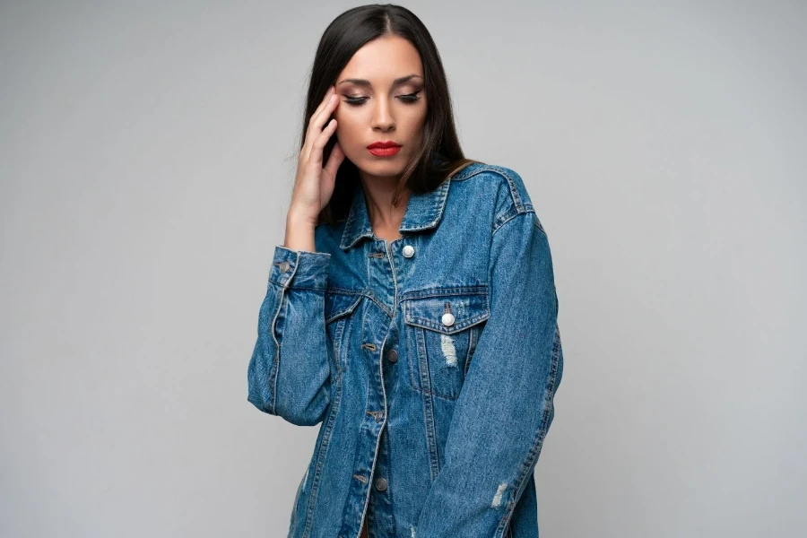 giacca da camionista in denim