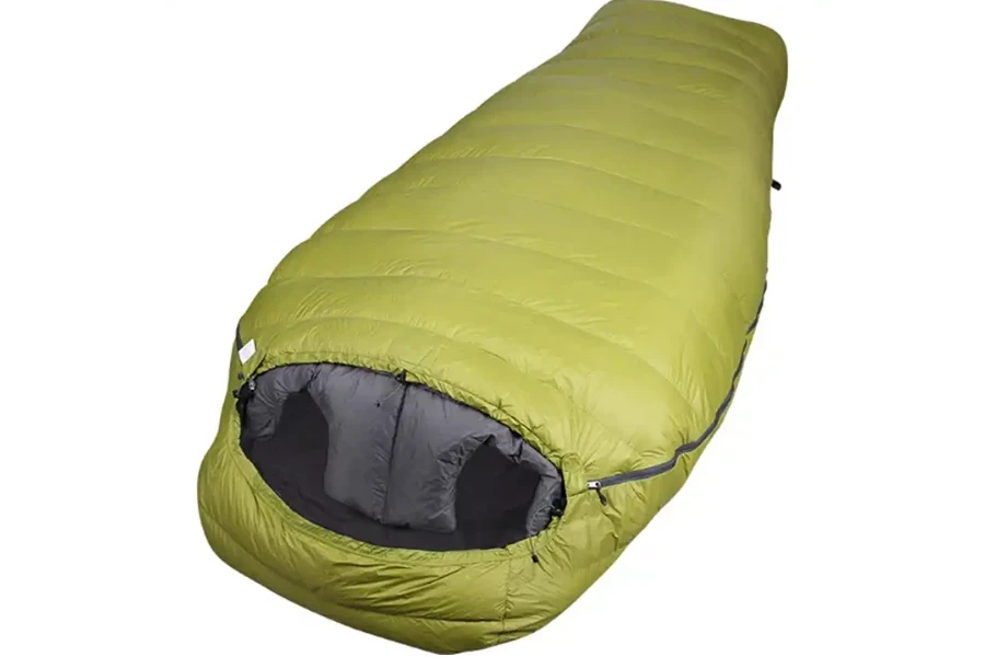 Un sac de couchage double vert