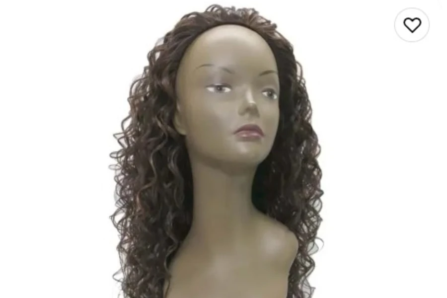 A half wig on a mannequin