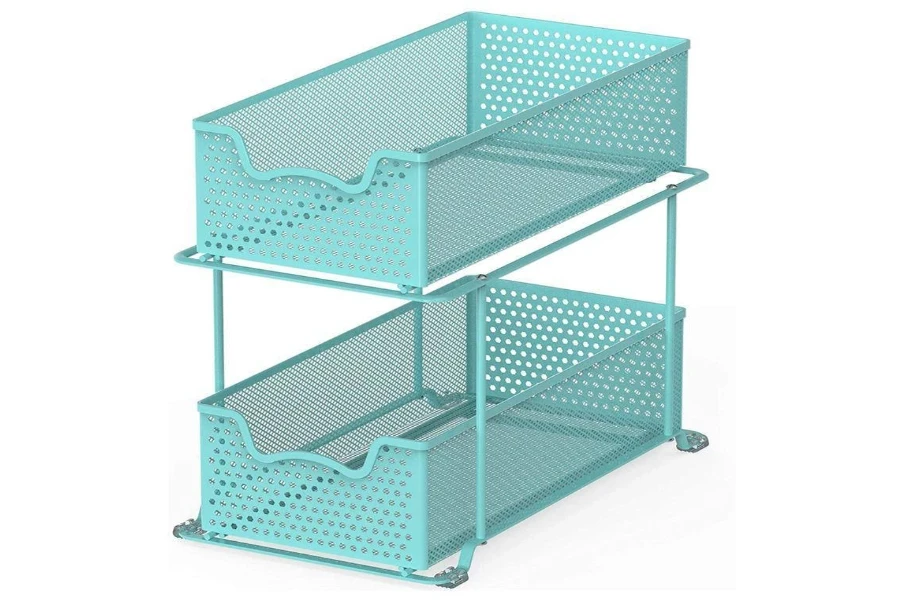 A slide-out laundry shelf