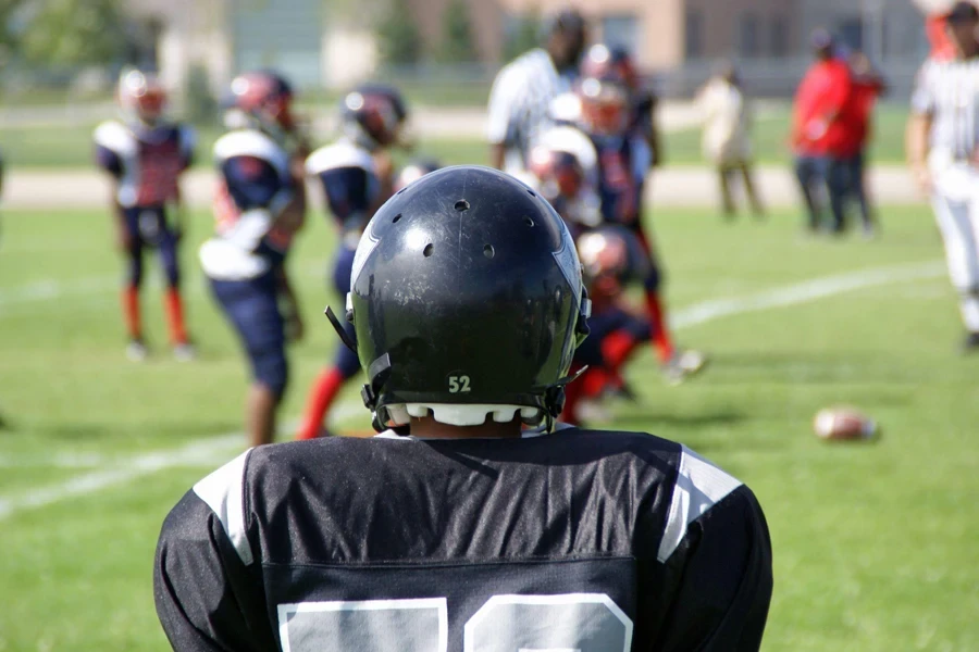 le dos du footballeur