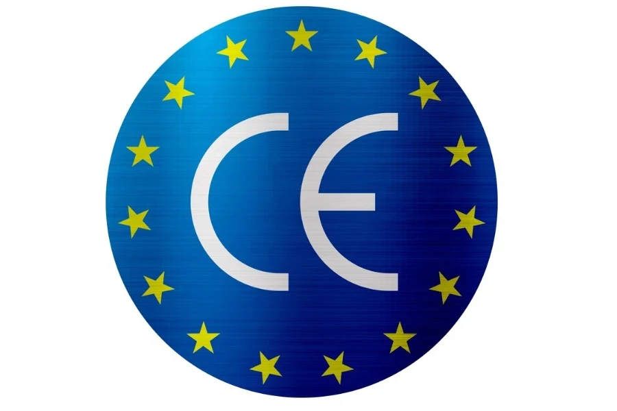 Logotipo de la marca de conformidad europea con las letras C y E