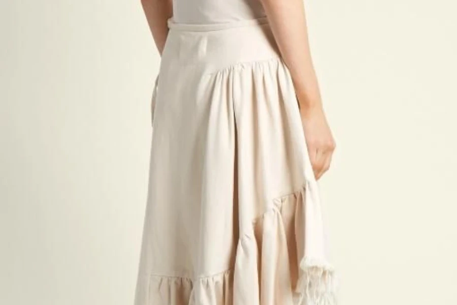 rok midi ruffle