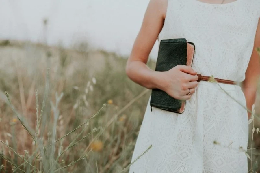 Thin brown leather belt for women