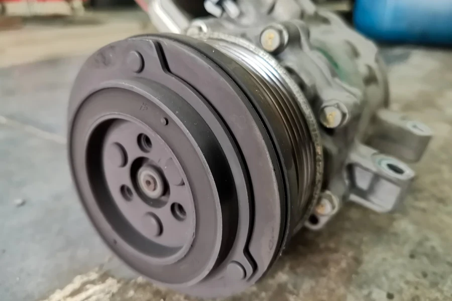 AC car compressor  on a surface