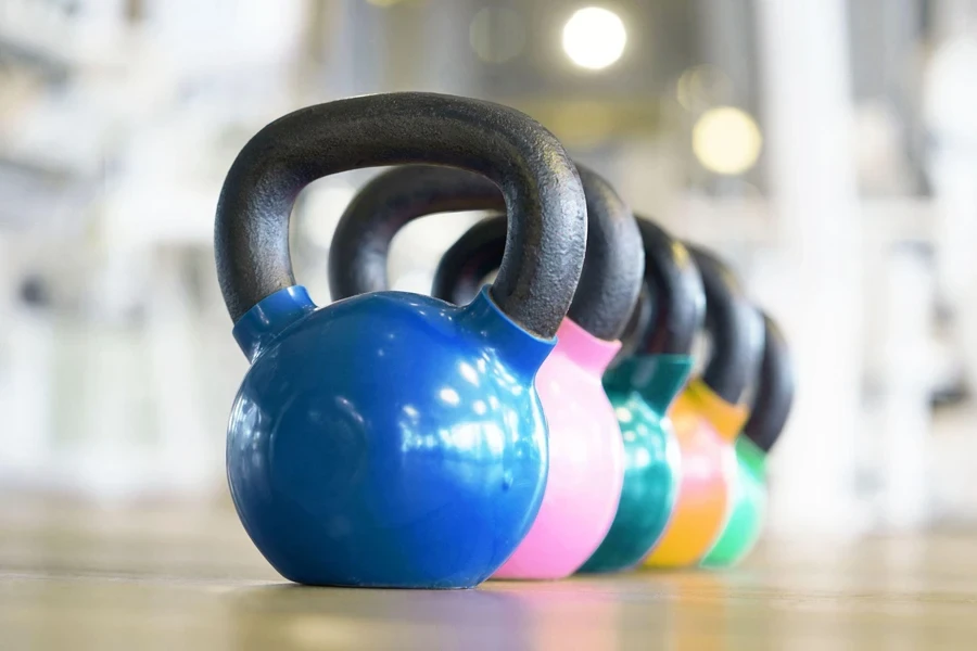 Bunte Kettlebells