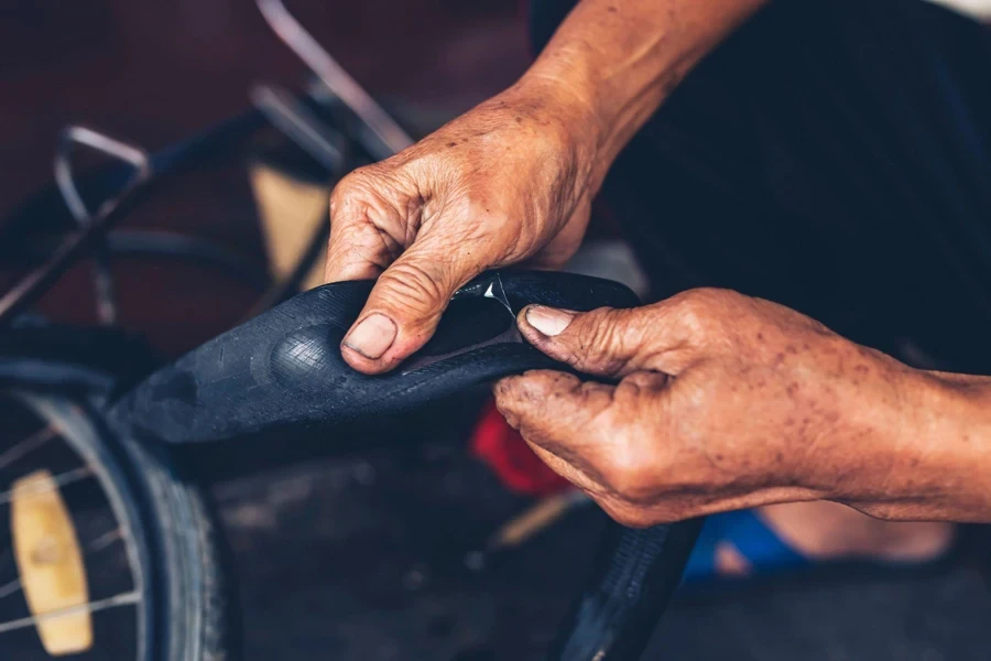 remendando o tubo interno