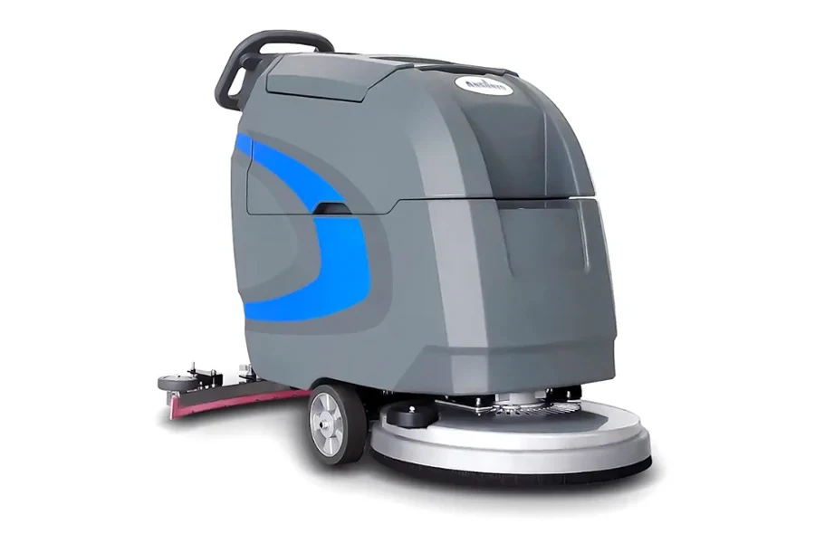 33” walk-behind floor scrubber with high-capacity water tanks