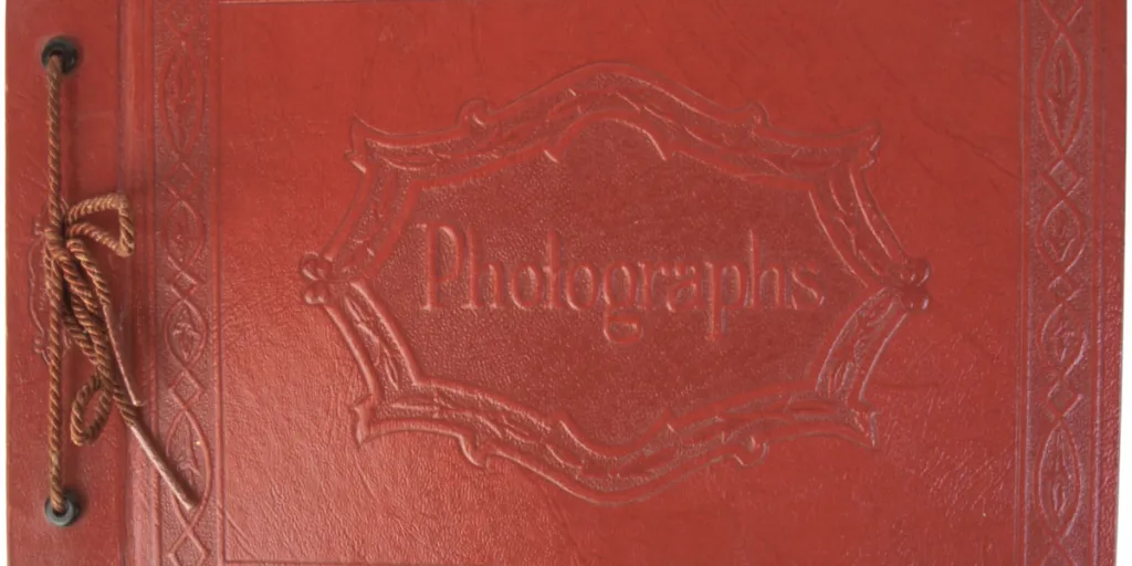 A red cover album photo cover