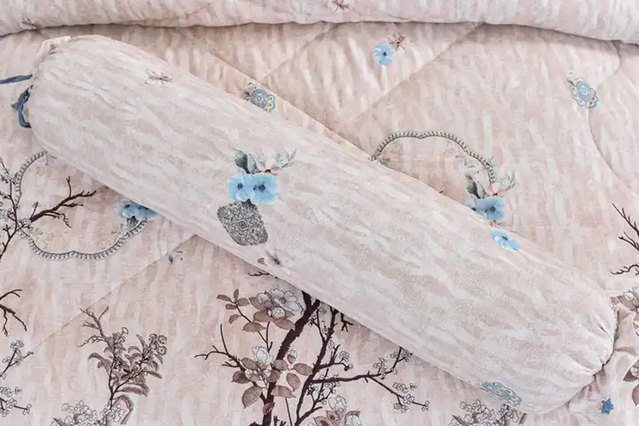 Close-up sample of patterned microfiber bed linen