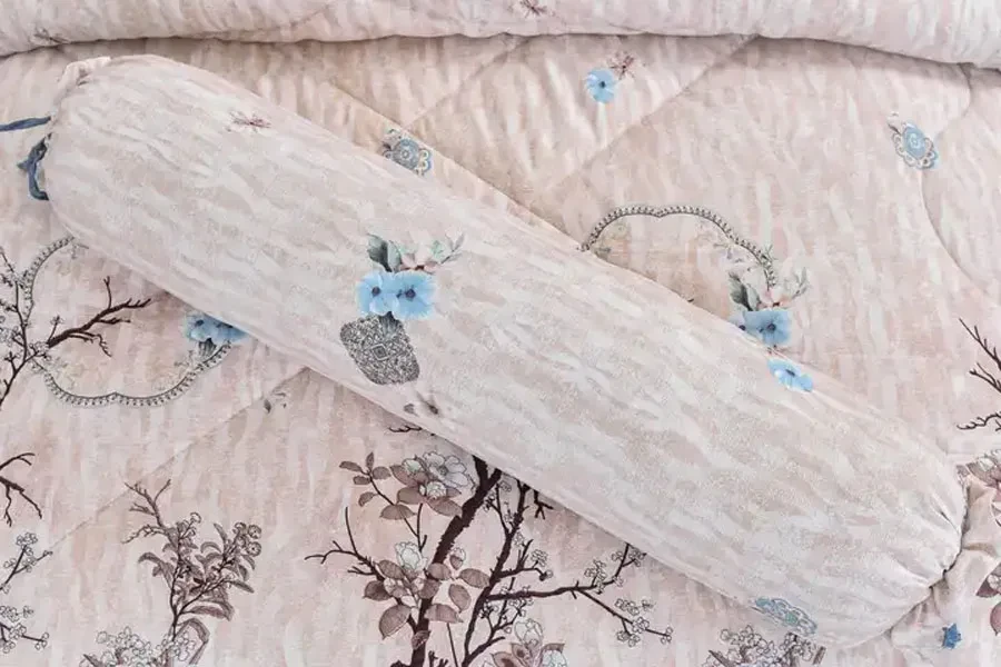 Close-up sample of patterned microfiber bed linen