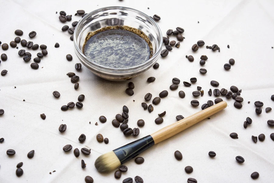 Coffee being made into a facial scrub