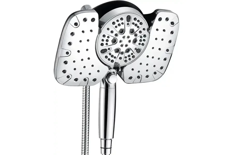 Dual fixed and removable handheld showerhead fixture