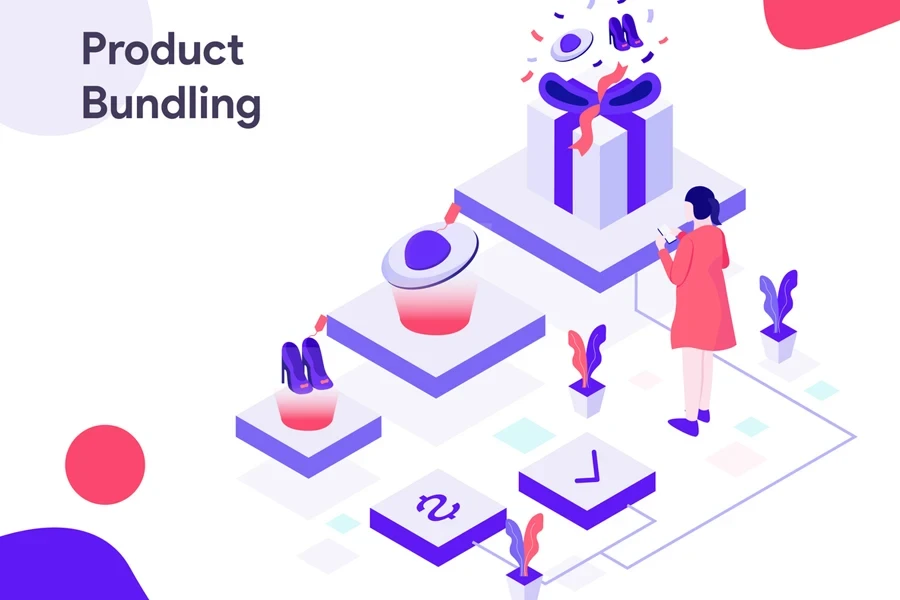 Illustration of product bundling concept