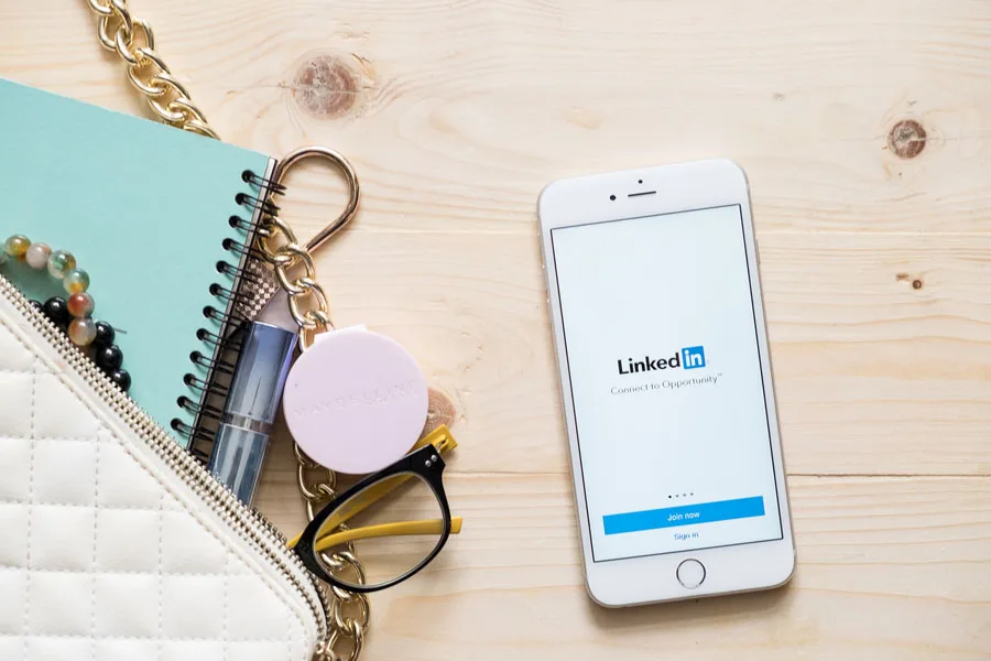 LinkedIn app open on a smartphone screen