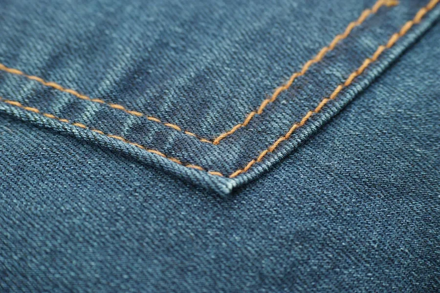 Photo De Textile Denim Bleu