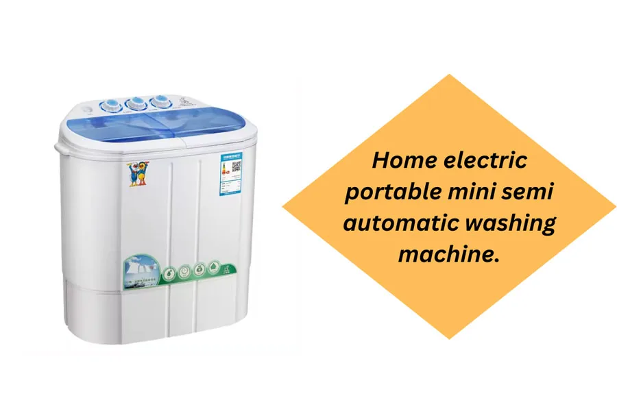 Portable home semi-automatic washing machine