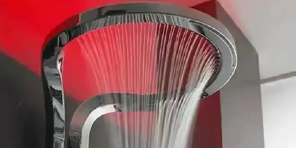 Rain shower head with a unique panel system design