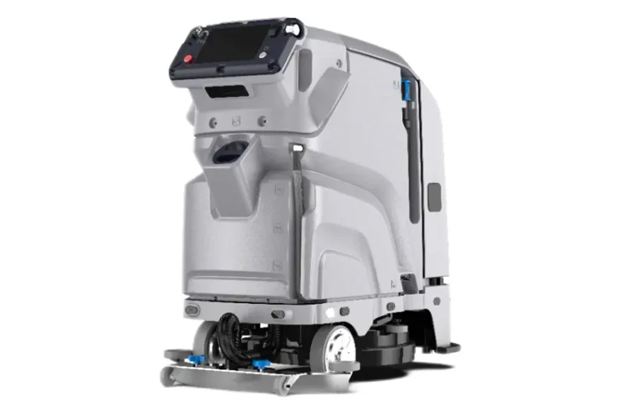 Robot fregador de suelos con panel de control digital