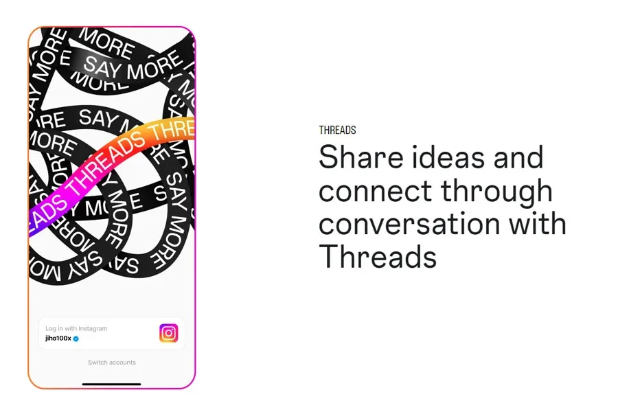 Instagram'dan Threads hakkında ekran görüntüsü