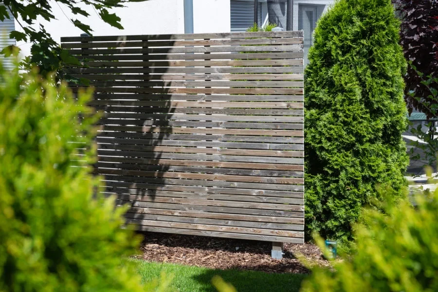 White Louvered Privacy Fences