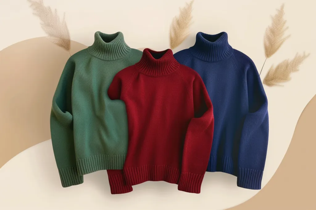 an image of three cashmere sweaters