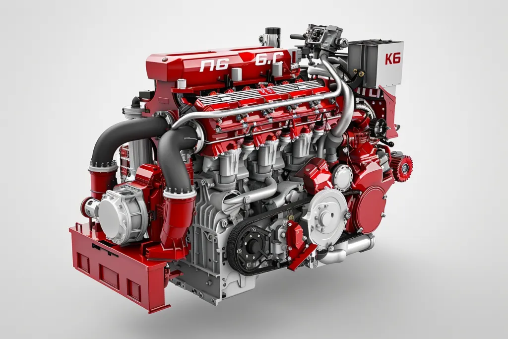 Der Motor des K6-Lastwagens