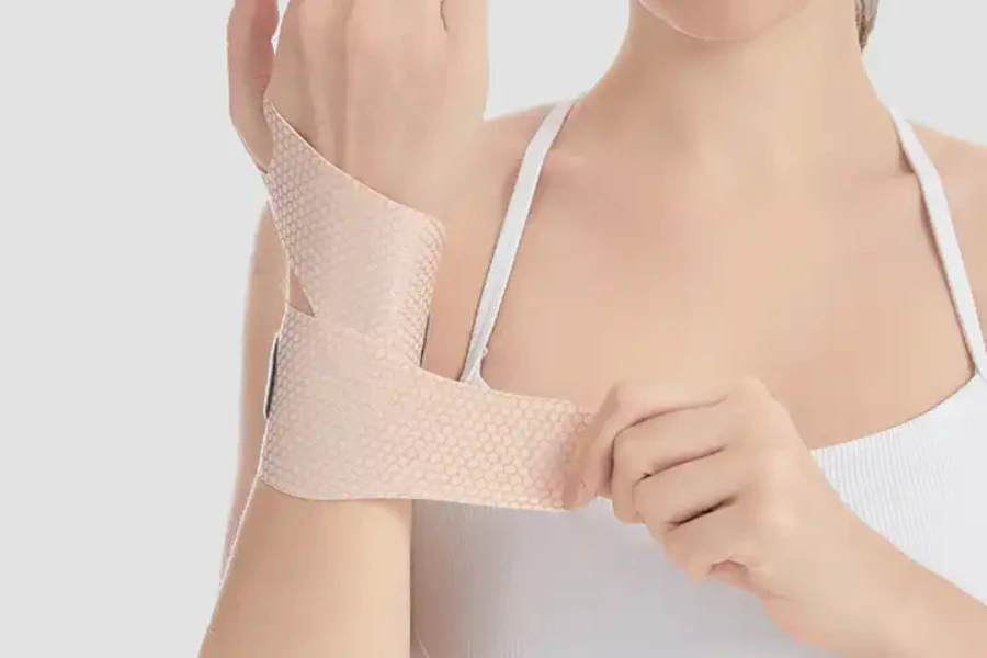 Breathable compression wrist support brace