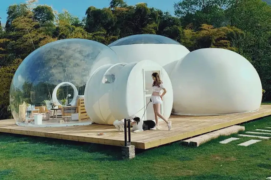 Maison gonflable de ballon de bulle de PVC d'igloo de dôme