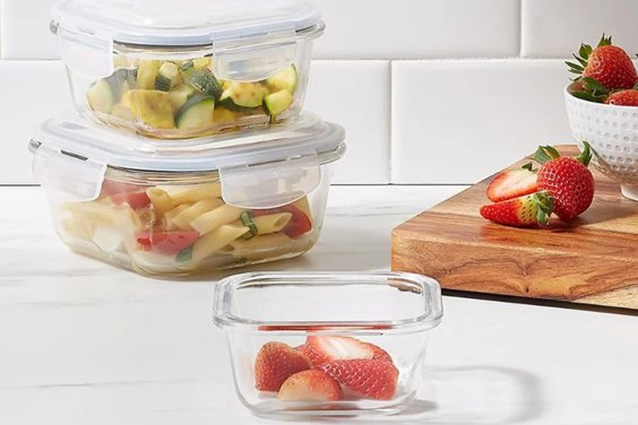 glass food storage container