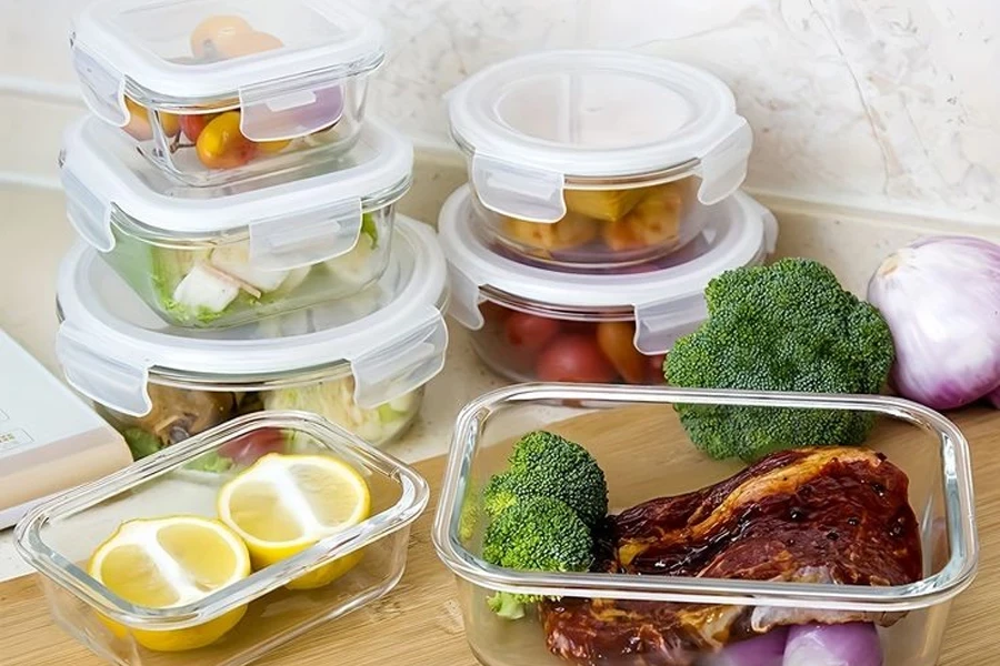 glass food storage container