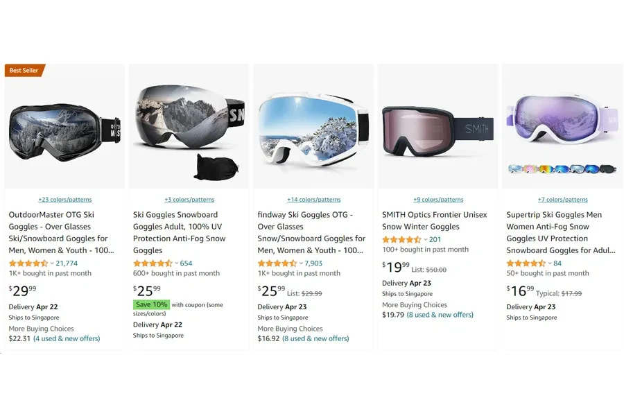 hottest selling ski googles