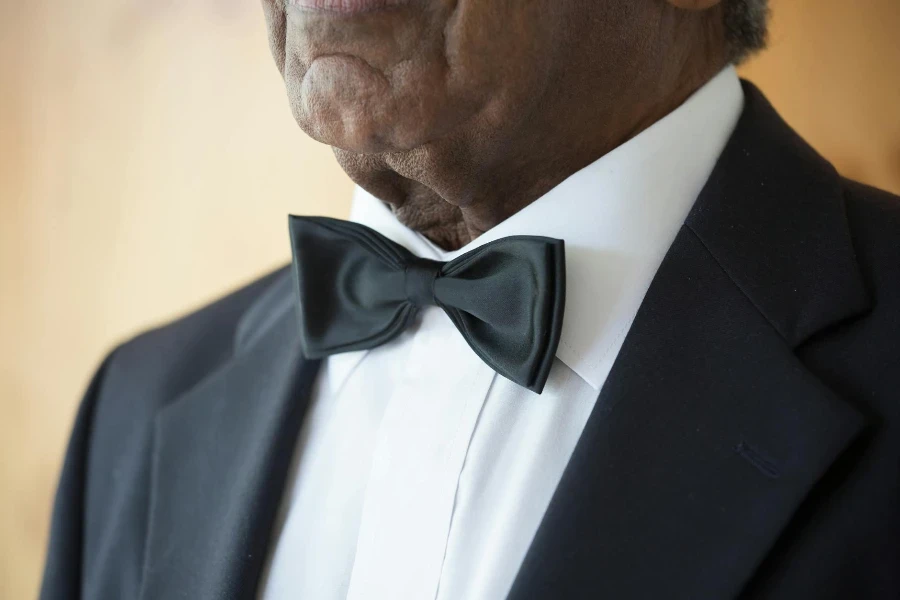 Close-up of a Bow Tie of a Man