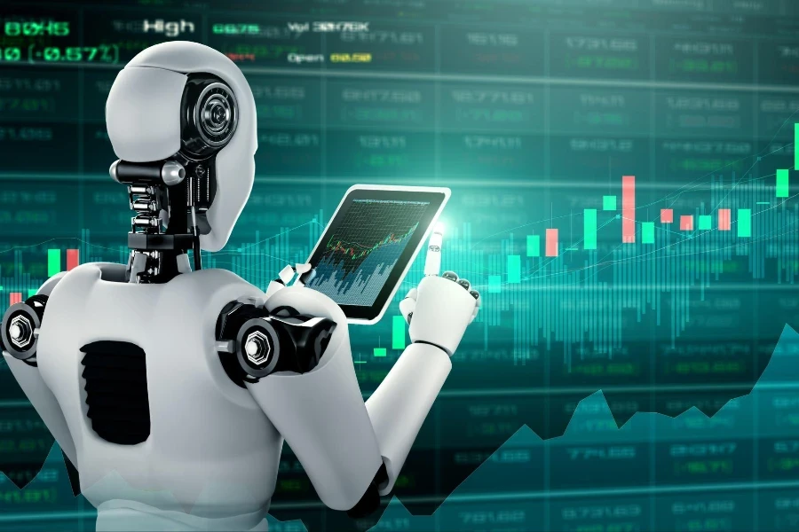 future technologie financière contrôlée par un robot IA