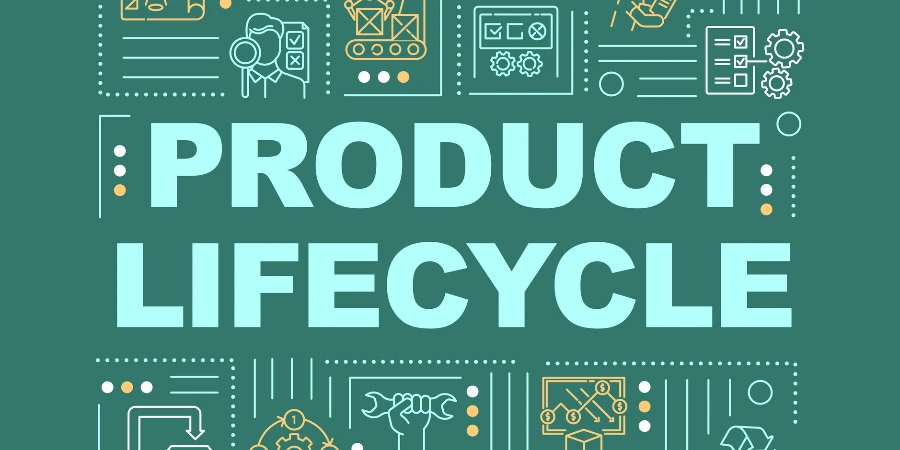 Product life cycle word concepts banner.