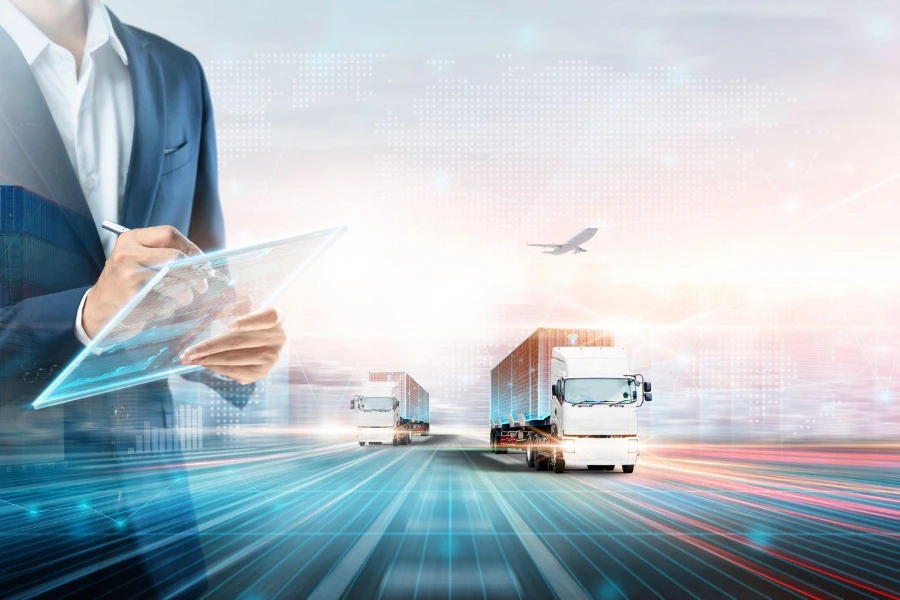 Il futuro digitale del business e della tecnologia dei container cargo