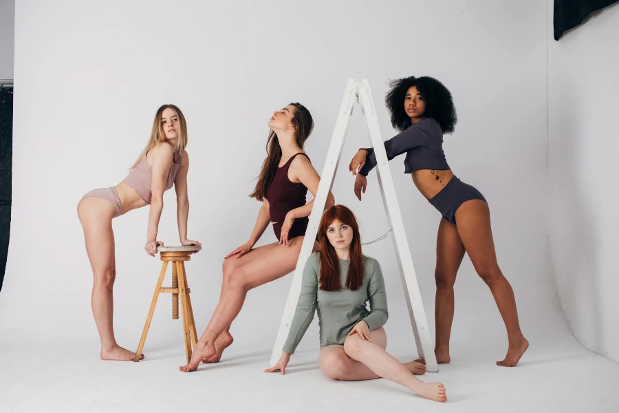 Photoshoot of a Group of Women in their Panties