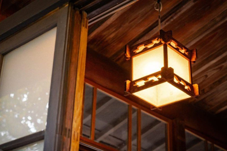Lâmpada retro logia estilo japonês