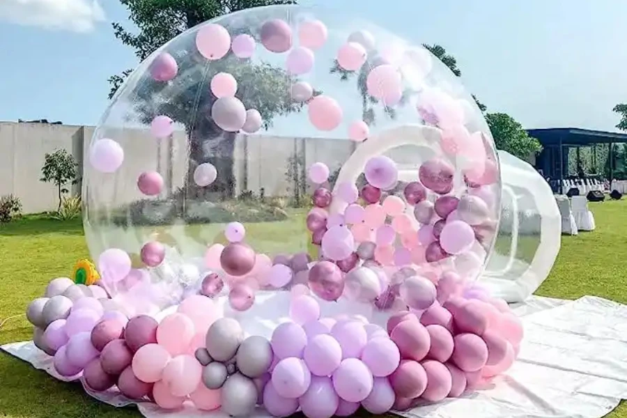 Grande tente gonflable transparente en PVC Igloo