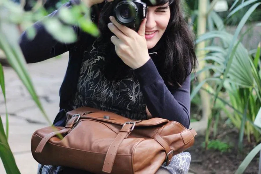 leather camera bag