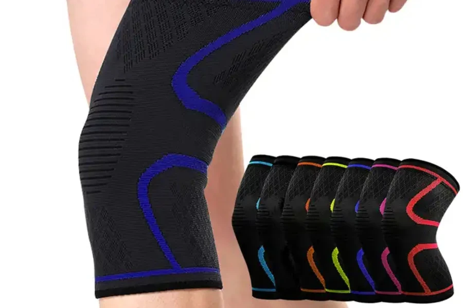 Ginocchiera con manica di compressione per squat da corsa da palestra antiscivolo