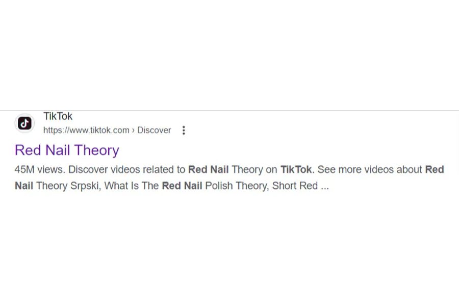 red nail theory on TikTok