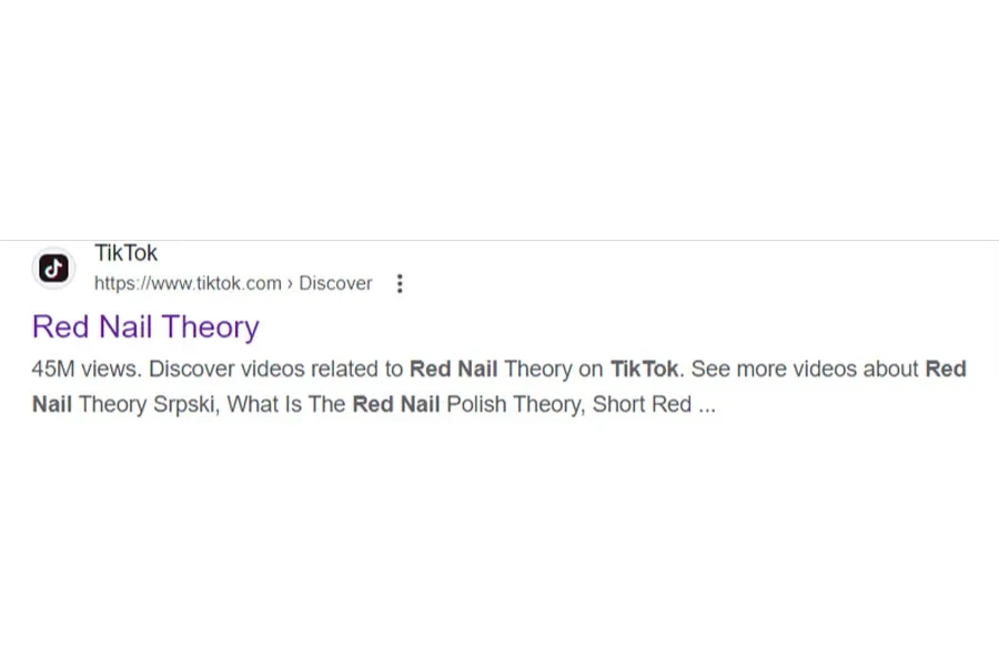 Red-Nail-Theorie auf TikTok