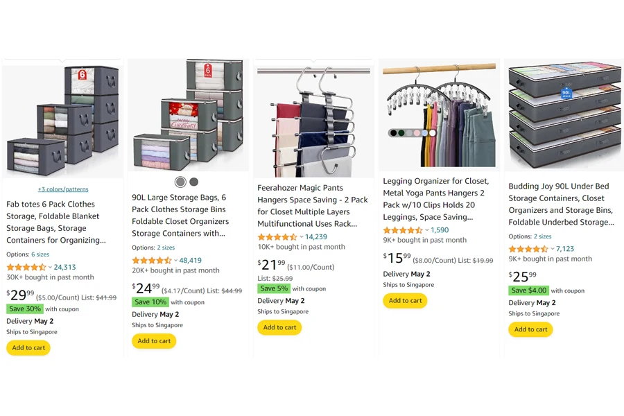 top-selling clothes organizers