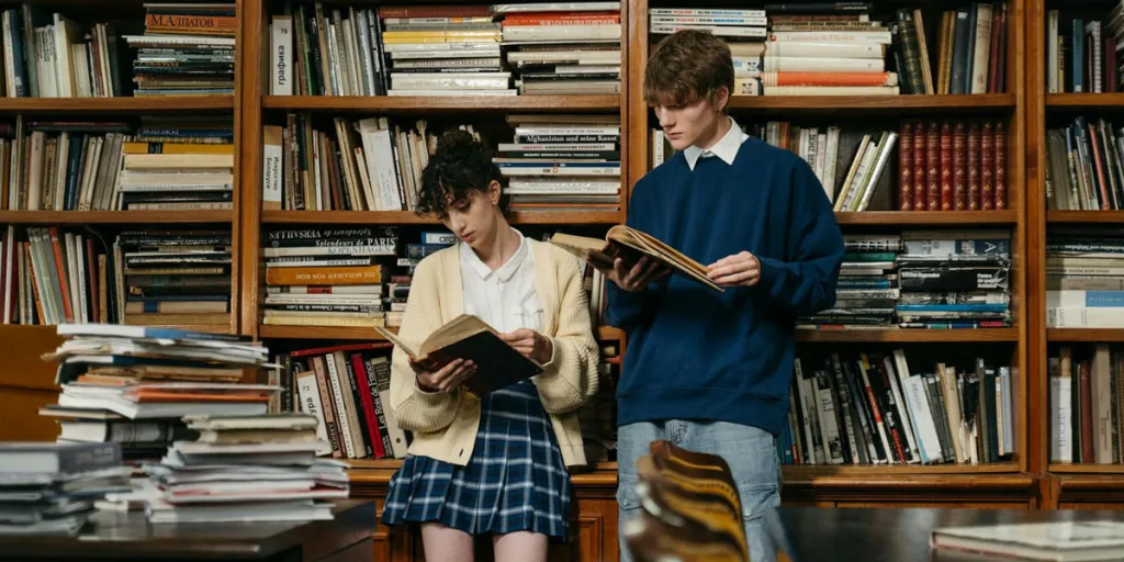 two students dressed in a preppy style